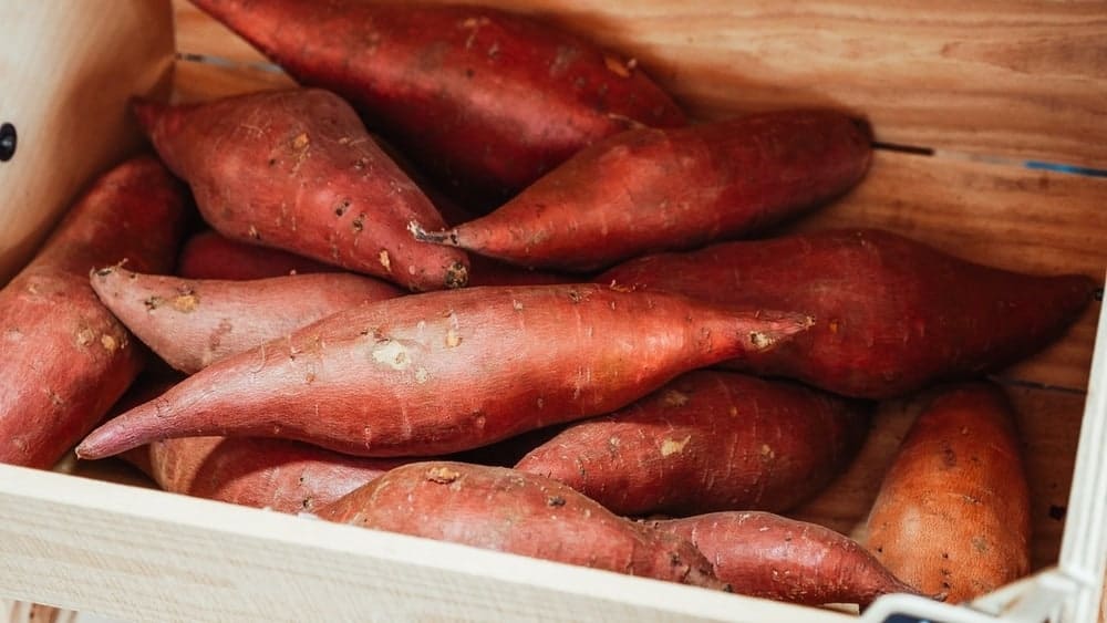 unpeeled sweet potatoes